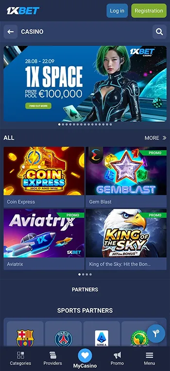 1xBet App Screenshot 2